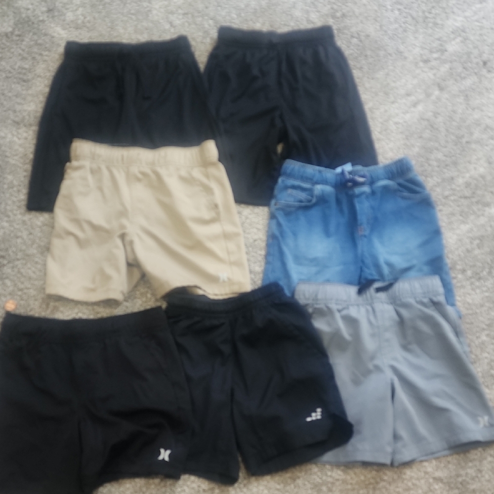 Kids Assorted Shorts Set - Black, Tan, Blue, Gray